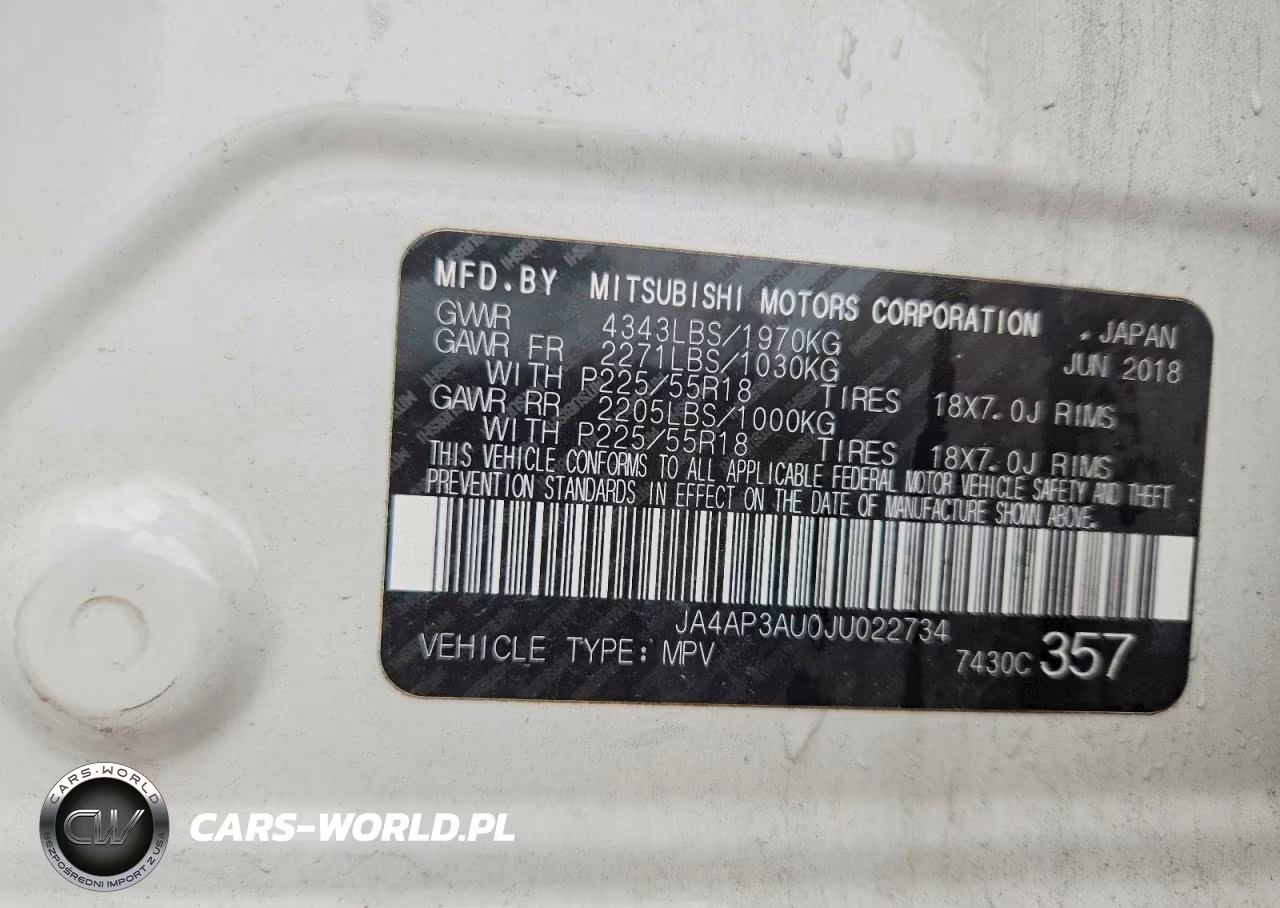 2018 Mitsubishi Outlander Sport Es VIN:JA4AP3AU0JU022734 - 12
