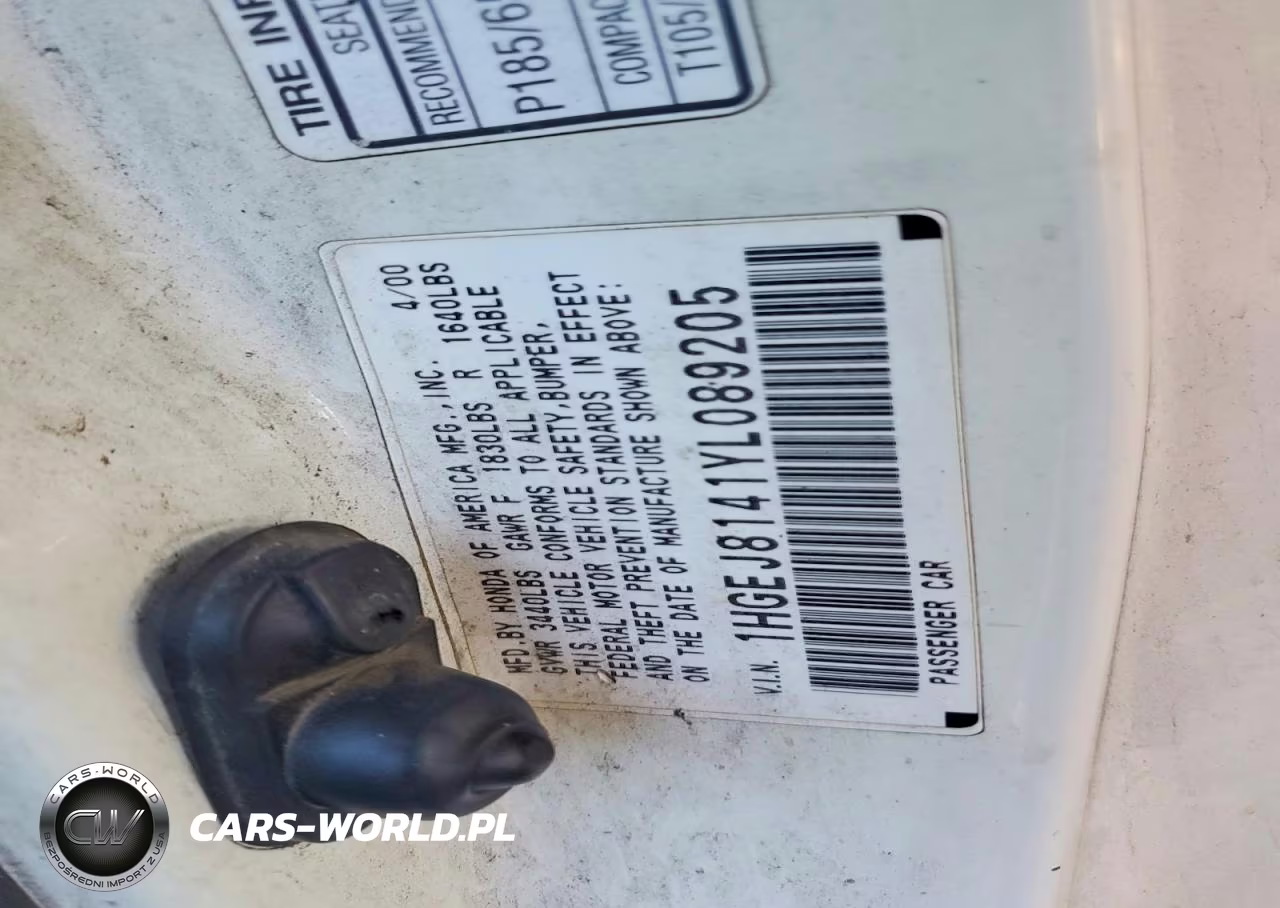 2000 Honda Civic Ex VIN:1HGEJ8141YL089205 - 12