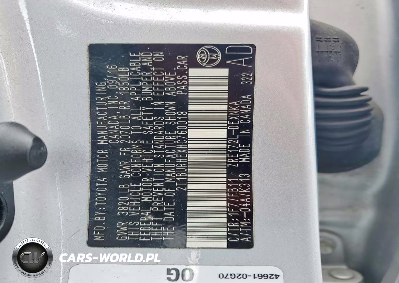 2017 Toyota Corolla Le VIN:2T1BURHEXHC760018 - 12