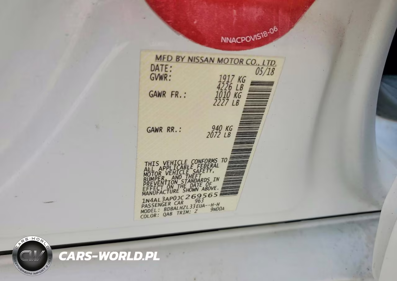 2018 Nissan Altima 2.5 Sr VIN:1N4AL3AP0JC269565 - 12