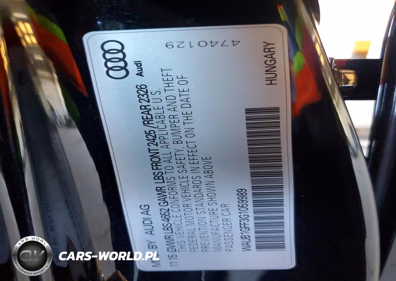2016 Audi S3 Premium Plus VIN:WAUB1GFF3G1059989 - 13