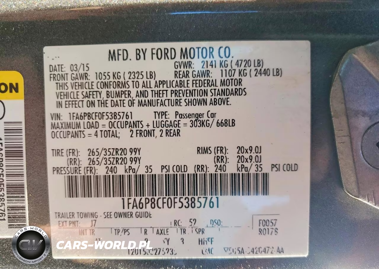 2015 Ford Mustang Gt VIN:1FA6P8CF0F5385761 - 12