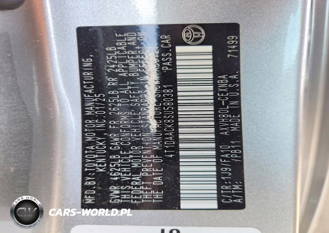 2025 Toyota Camry Le VIN:4T1DAACK8SU580381 - 12