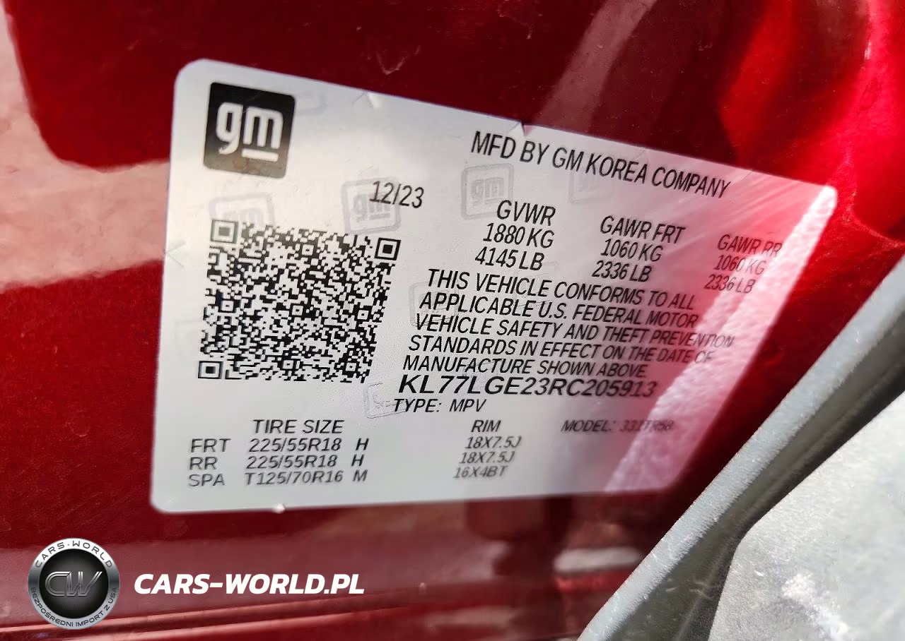 2024 Chevrolet Trax 1Rs VIN:KL77LGE23RC205913 - 13