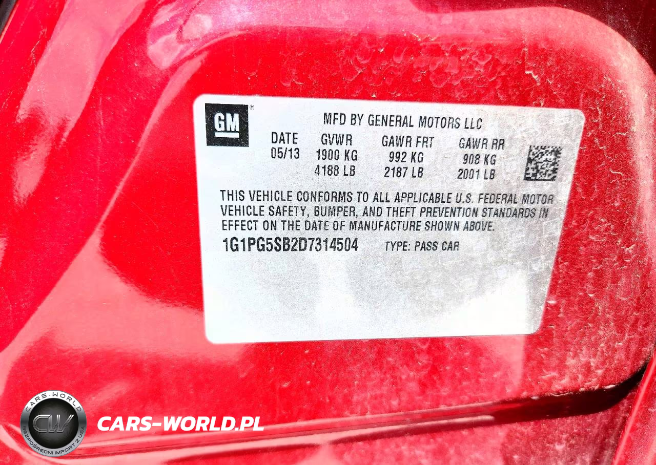 2013 Chevrolet Cruze Ltz VIN:1G1PG5SB2D7314504 - 12