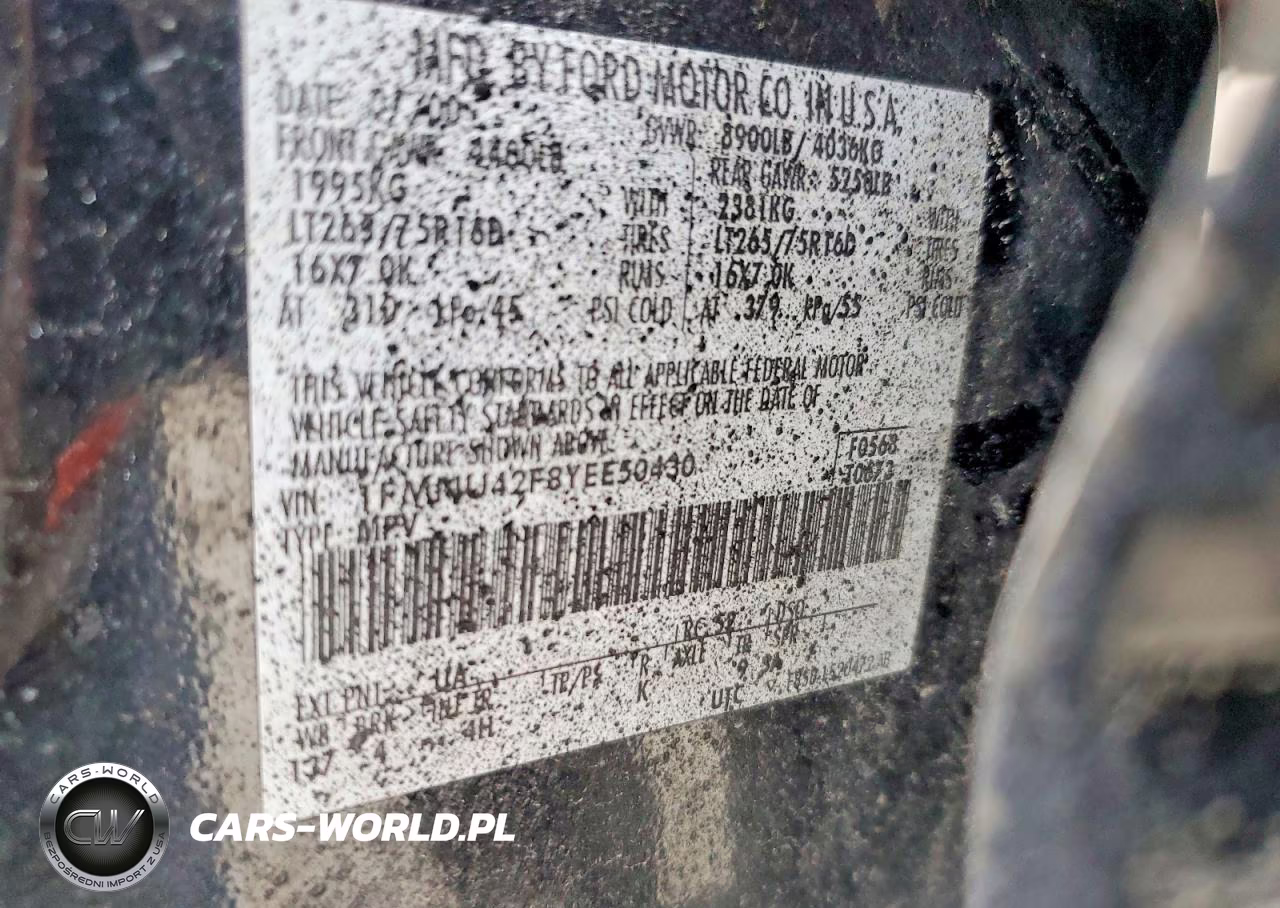 2000 Ford Excursion Limited VIN:1FMNU42F8YEE50430 - 12