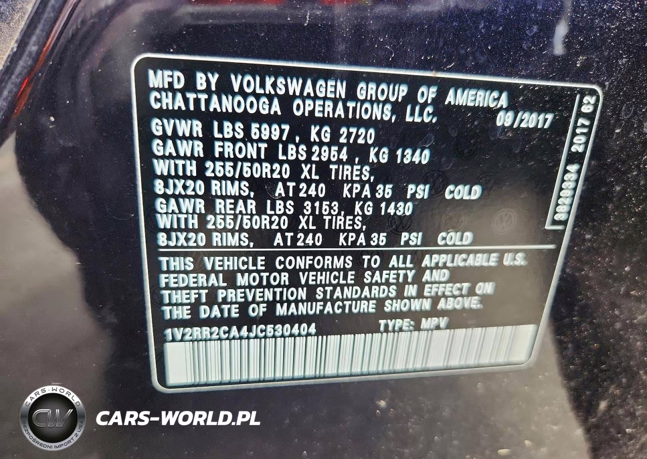 2018 Volkswagen Atlas Sel VIN:1V2RR2CA4JC530404 - 13