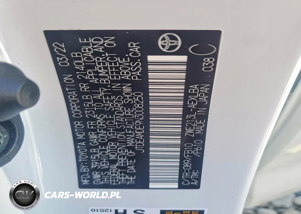 2022 Toyota Corolla Le VIN:JTDEAMDE9N3008250 - 12