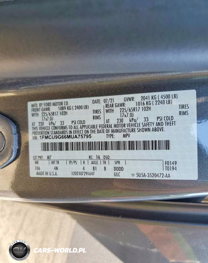 2021 Ford Escape Se VIN:1FMCU9G66MUA75795 - 13