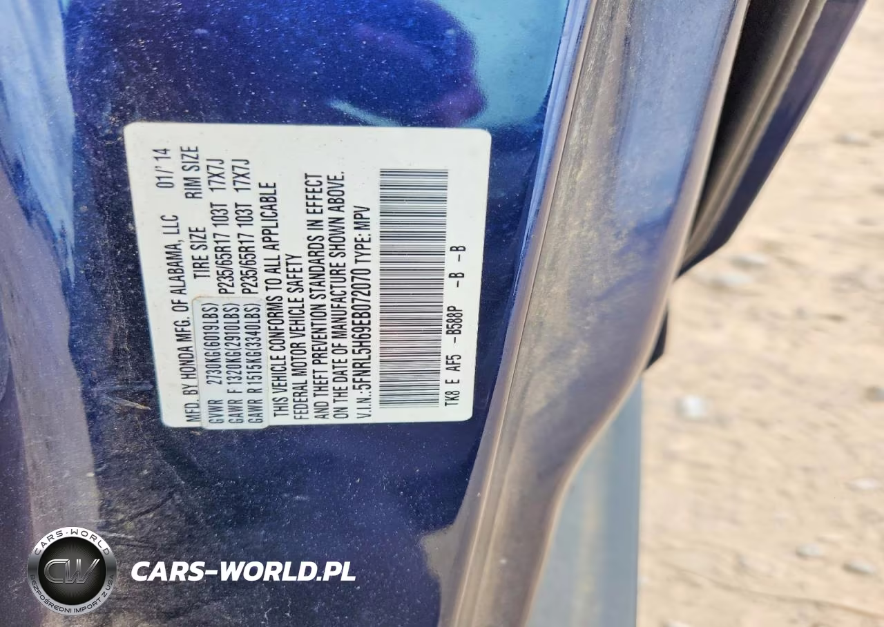 2014 Honda Odyssey Exl VIN:5FNRL5H69EB072070 - 13