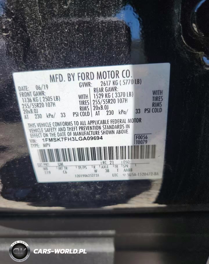 2020 Ford Explorer Limited VIN:1FMSK7FH3LGA09694 - 14