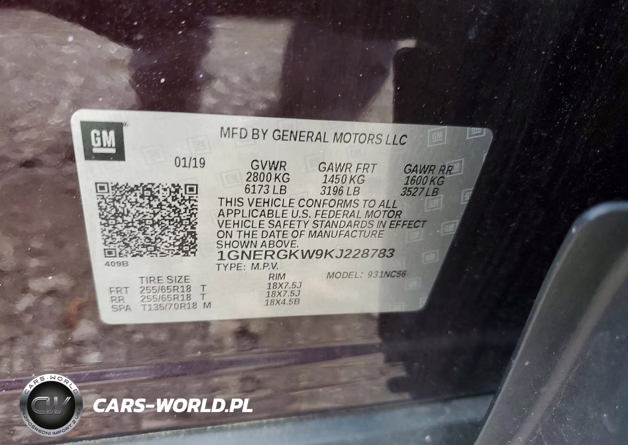 2019 Chevrolet Traverse Lt VIN:1GNERGKW9KJ228783 - 13