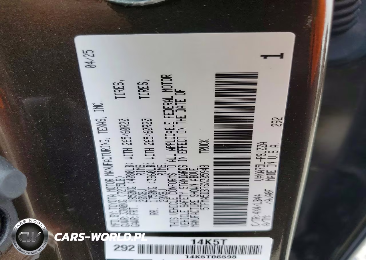 2025 Toyota Tundra Crewmax Platinum VIN:5TFMA5DB7SX305948 - 13