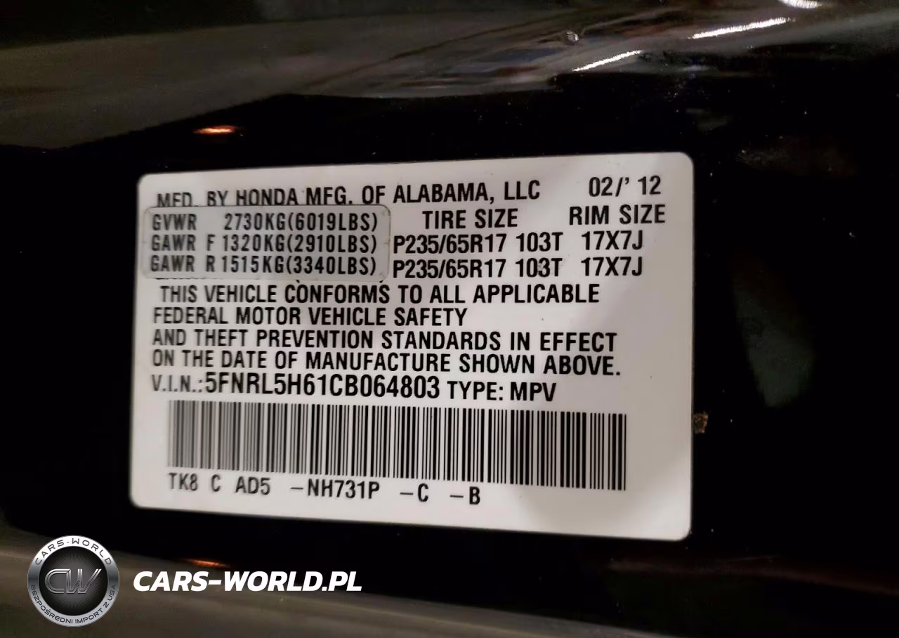 2012 Honda Odyssey Exl VIN:5FNRL5H61CB064803 - 14