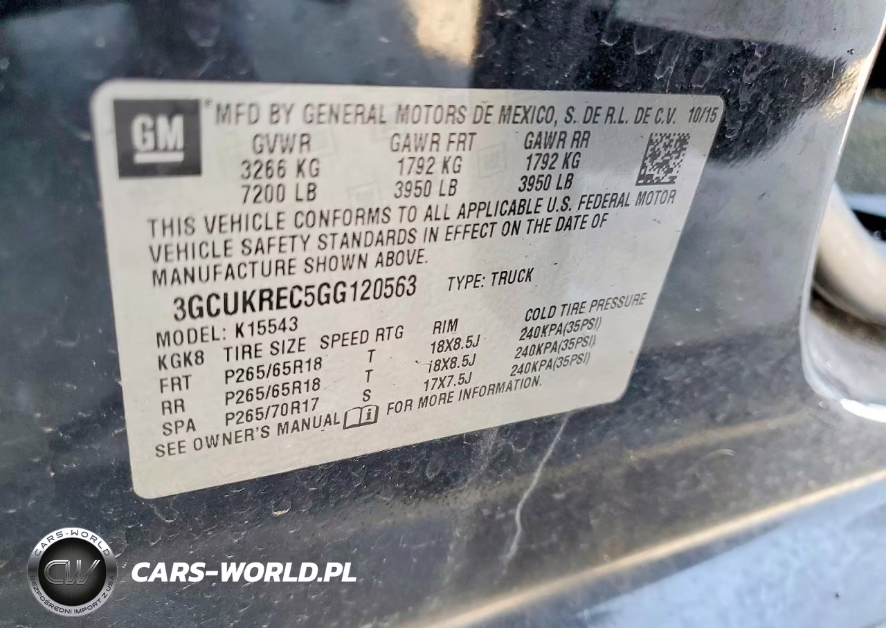 2016 Chevrolet Silverado K1500 Lt VIN:3GCUKREC5GG120563 - 13