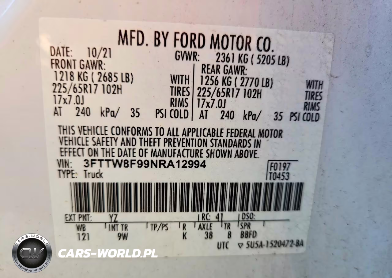 2022 Ford Maverick Xl VIN:3FTTW8F99NRA12994 - 13