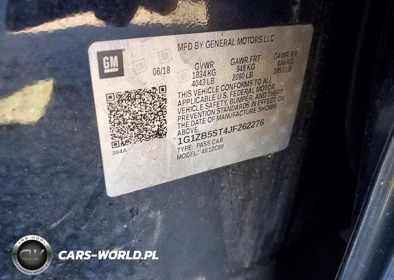 2018 Chev Malibu Ls VIN:1G1ZB5ST4JF262276 - 12