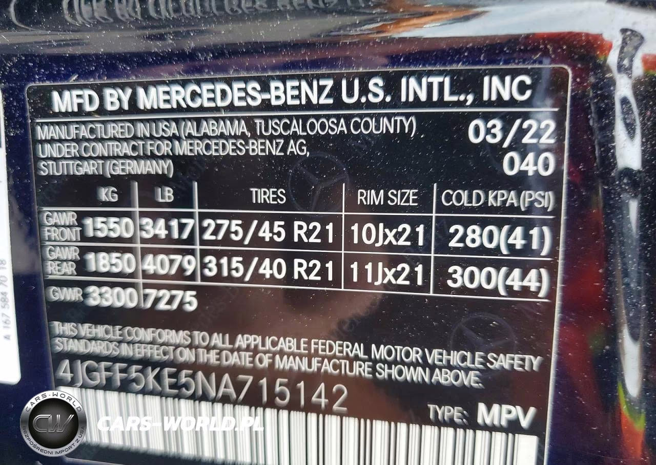 2022 Mercedes-Benz Gls 450 4Matic VIN:4JGFF5KE5NA715142 - 13