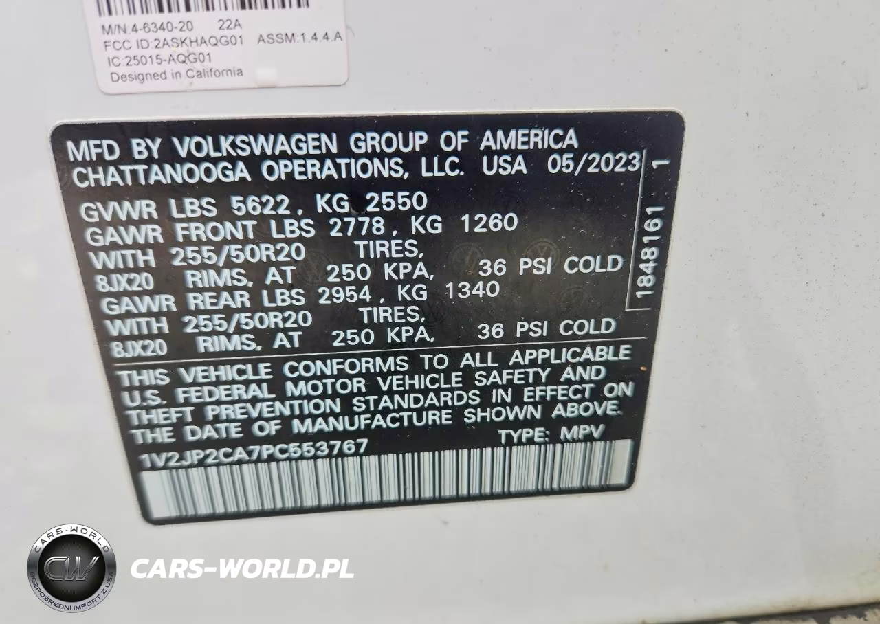 2023 Volkswagen Atlas Se VIN:1V2JP2CA7PC553767 - 14