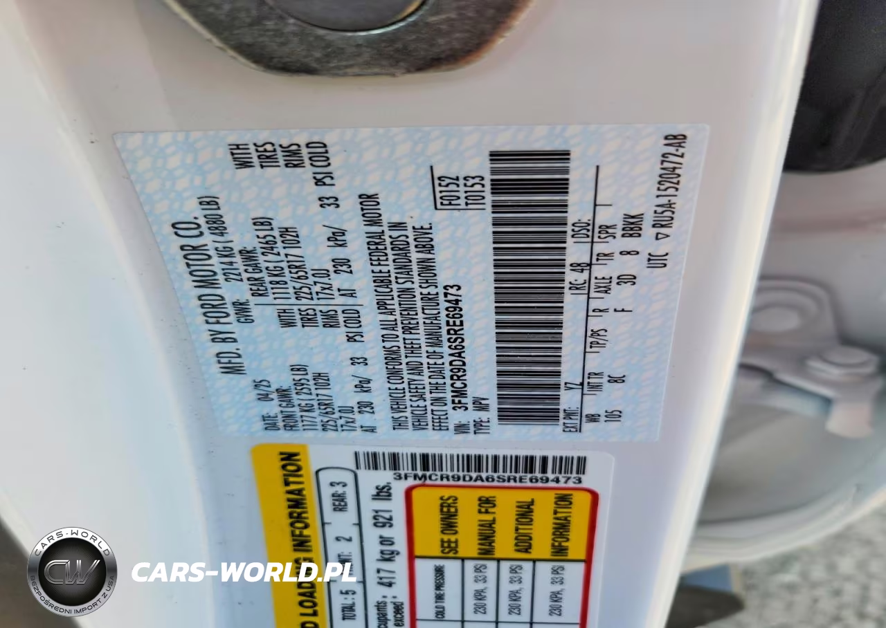 2025 Ford Bronco Sport Badlands VIN:3FMCR9DA6SRE69473 - 13
