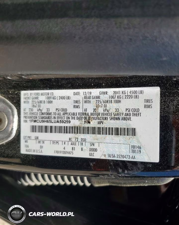 2020 Ford Escape Sel VIN:1FMCU9H65LUA59259 - 13