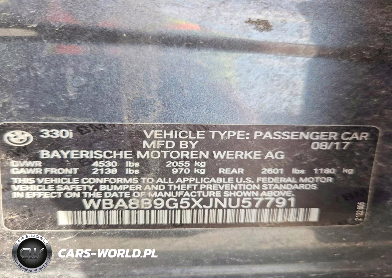 2018 BMW 330 I VIN:WBA8B9G5XJNU57791 - 12