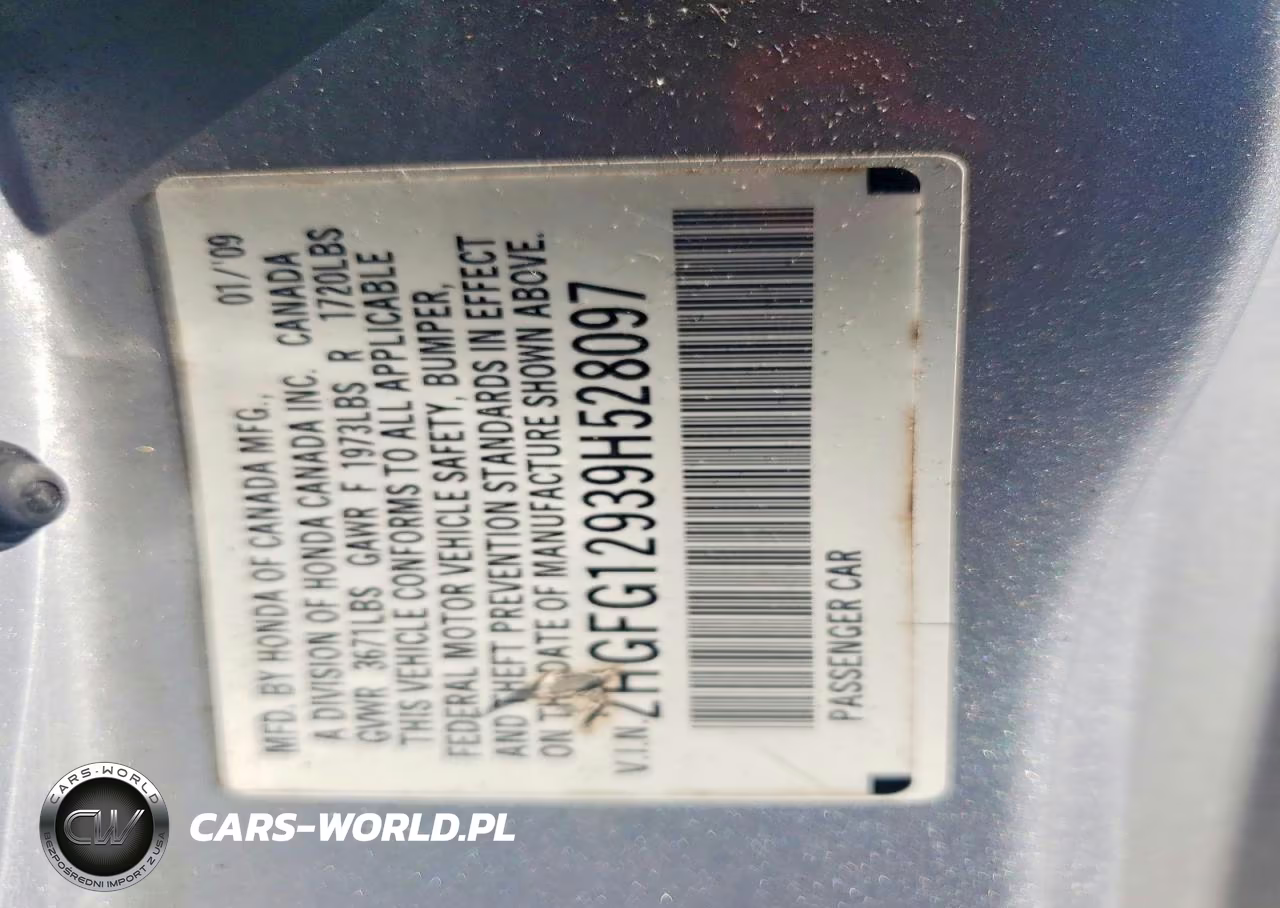 2009 Honda Civic Exl VIN:2HGFG12939H528097 - 12
