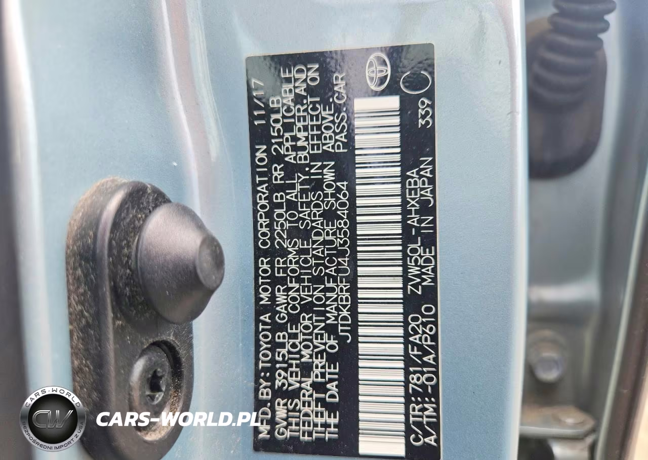 2018 Toyota Prius Two VIN:JTDKBRFU4J3584064 - 12