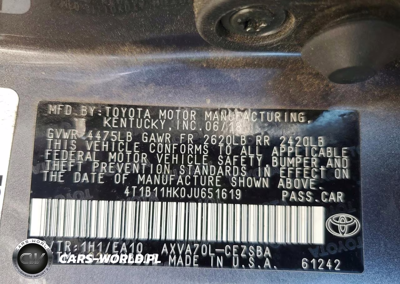 2018 Toyota Camry Se VIN:4T1B11HK0JU651619 - 13