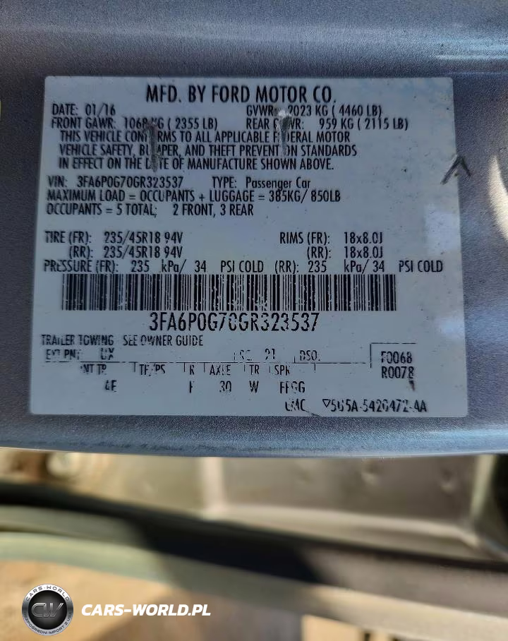 2016 Ford Fusion S VIN:3FA6P0G70GR323537 - 12
