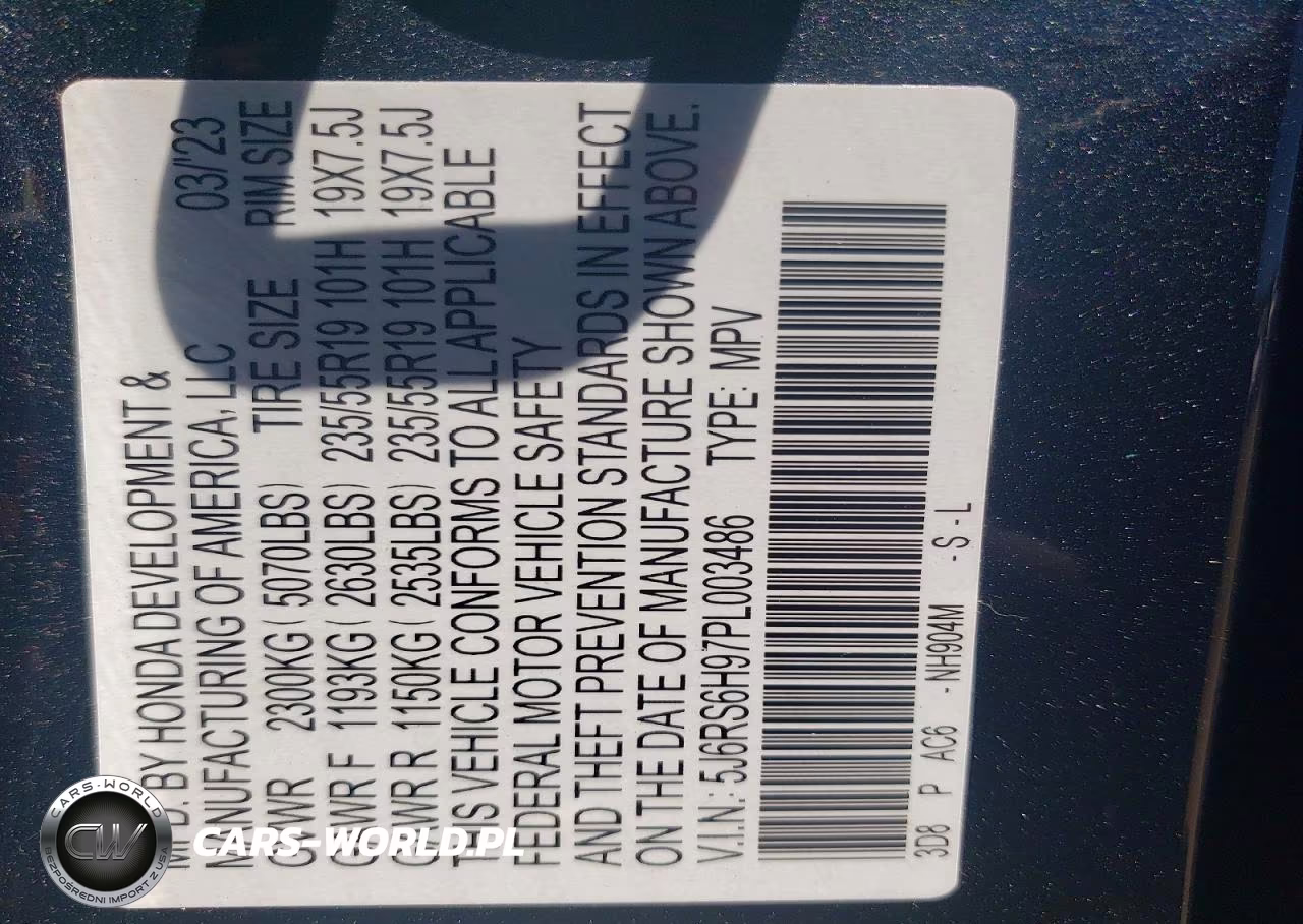 2023 Honda Cr-V Sport Touring VIN:5J6RS6H97PL003486 - 12
