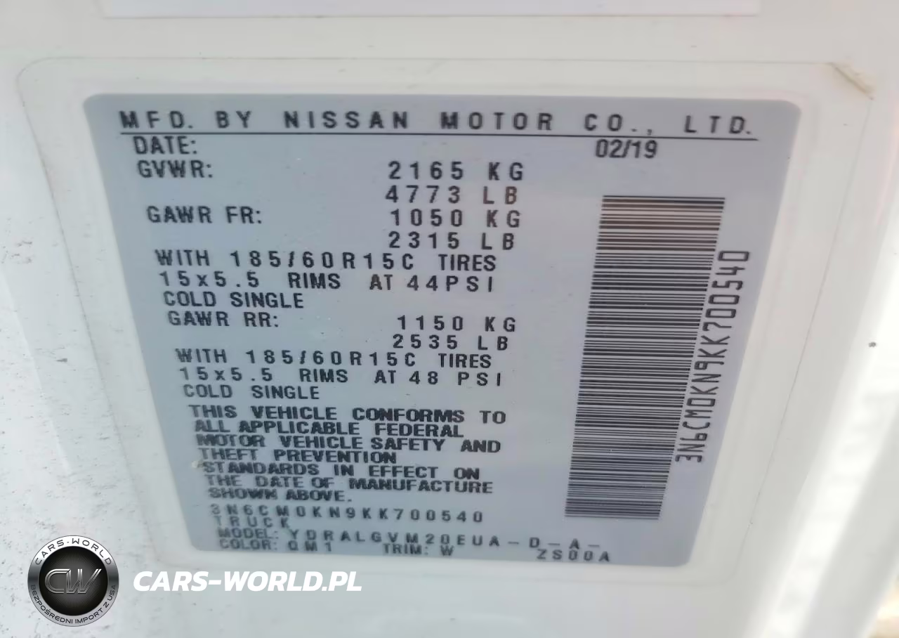 2019 Nissan Nv200 Sv VIN:3N6CM0KN9KK700540 - 13