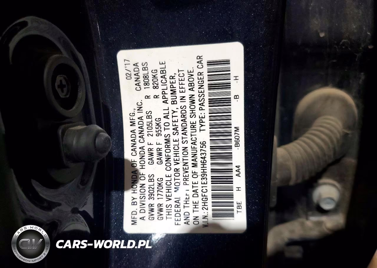 2017 Honda Civic Ex VIN:2HGFC1E39HH643756 - 12