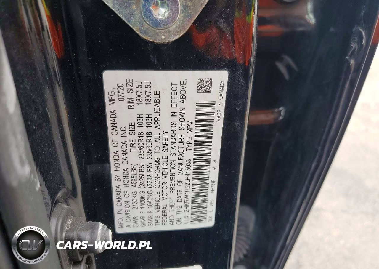 2020 Honda Cr-V 2Wd Ex VIN:2HKRW1H52LH415033 - 12