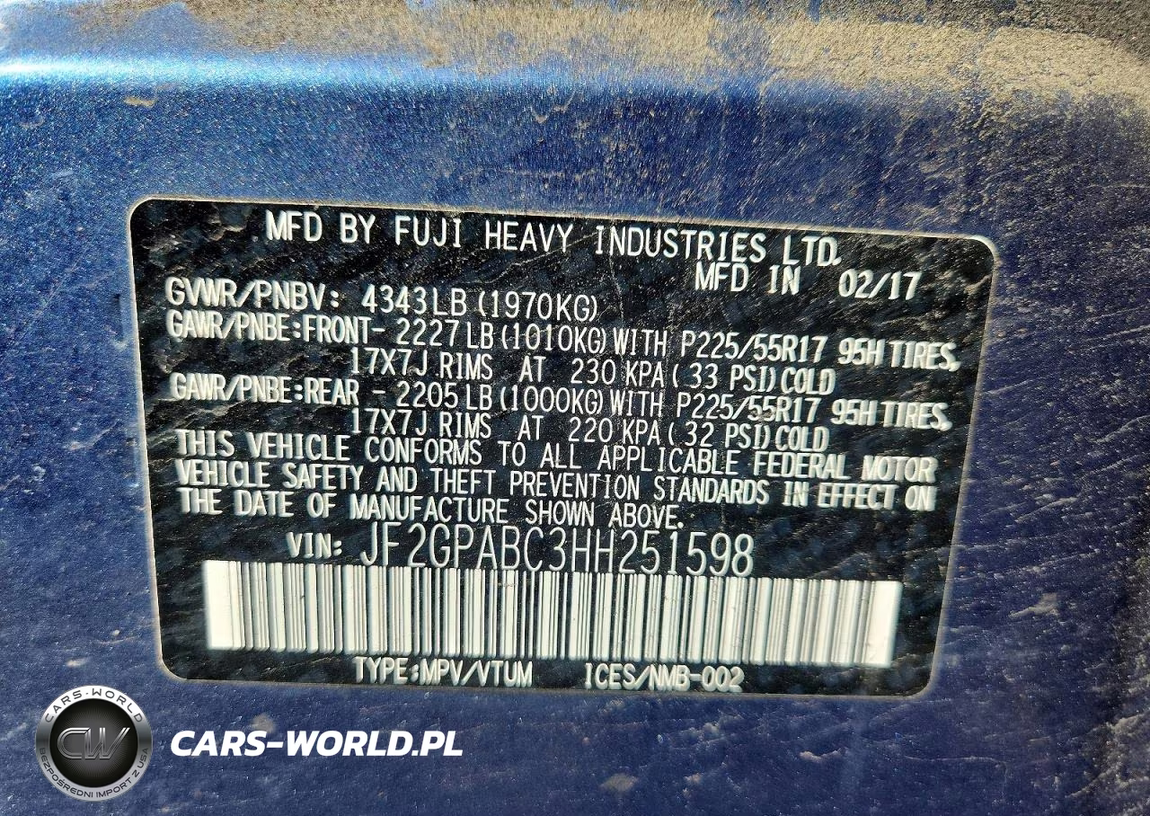 2017 Subaru Crosstrek Premium VIN:JF2GPABC3HH251598 - 12
