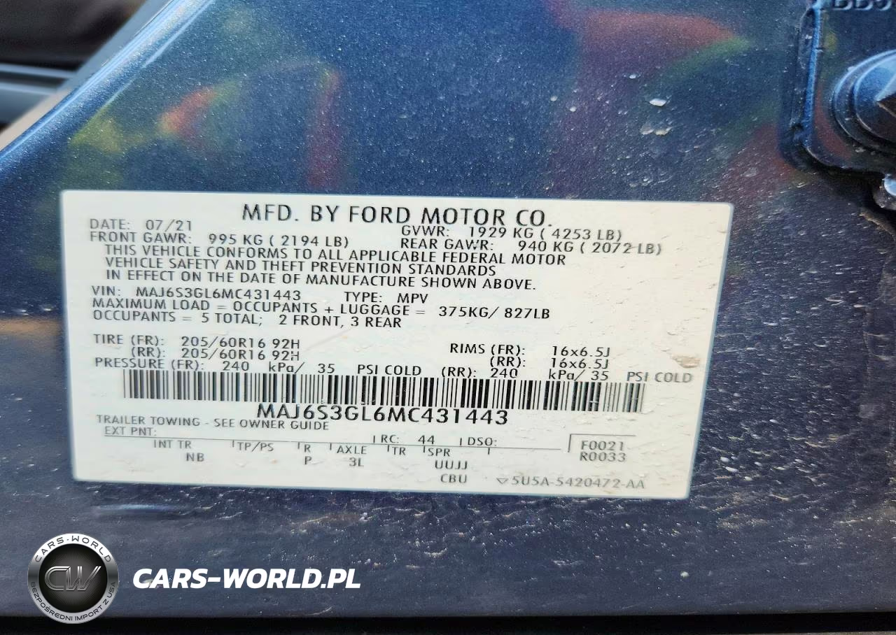 2021 Ford Ecosport Se VIN:MAJ6S3GL6MC431443 - 14