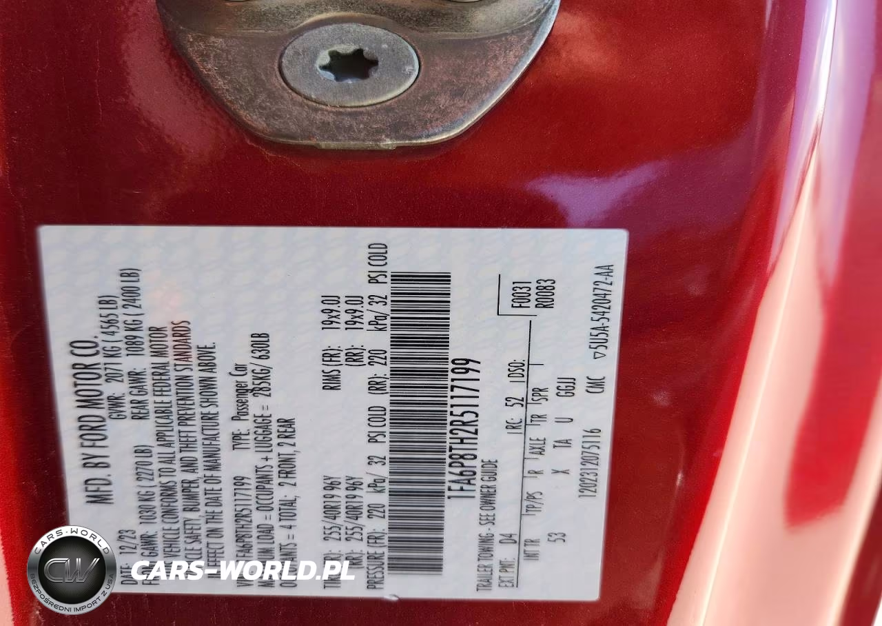 2024 Ford Mustang VIN:1FA6P8TH2R5117199 - 13