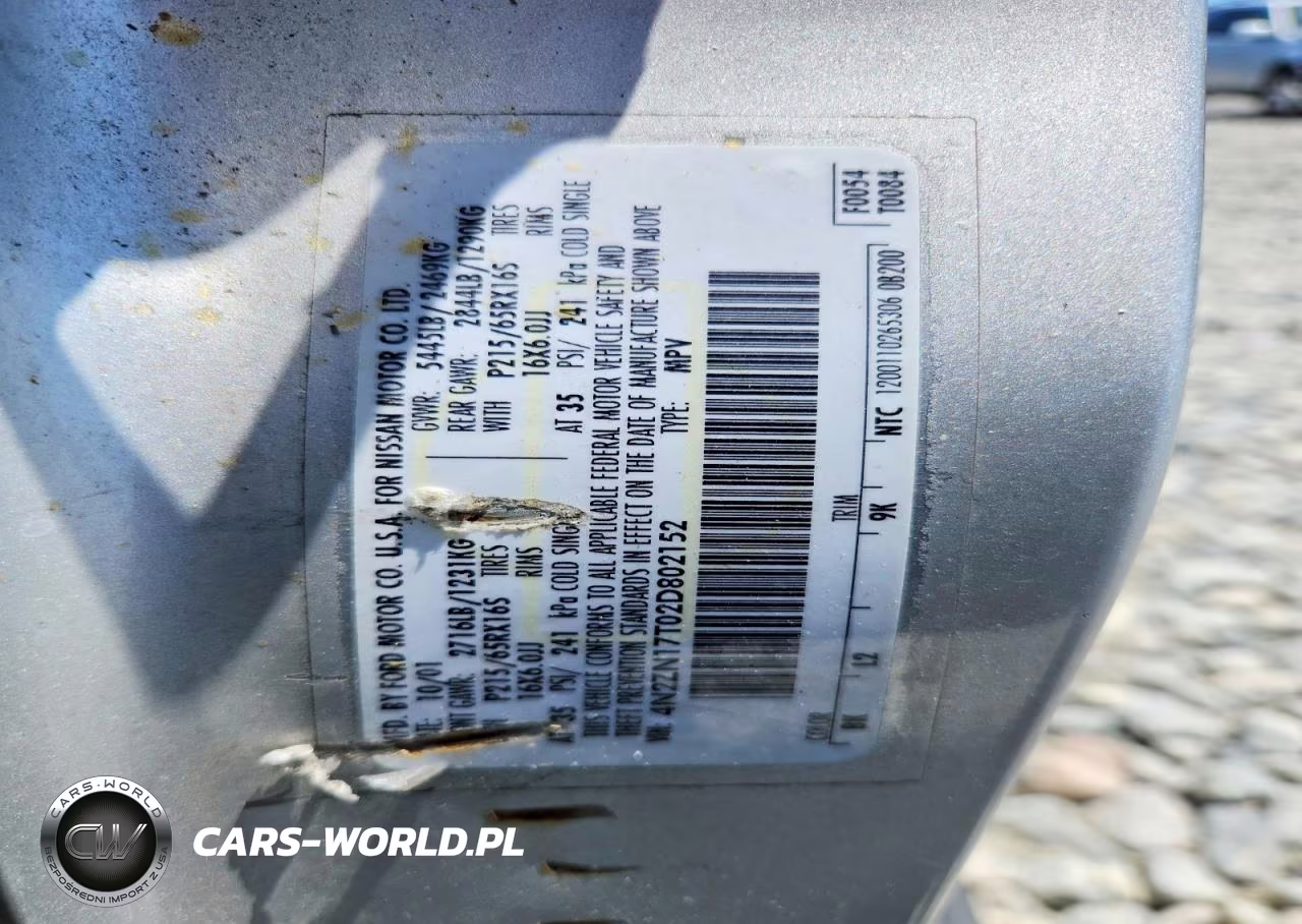 2002 Nissan Quest Gle VIN:4N2ZN17T02D802152 - 13