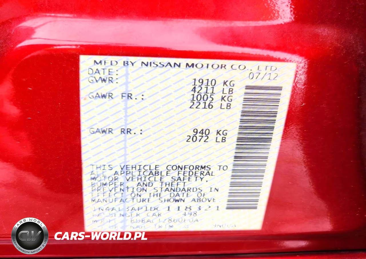 2013 Nissan Altima 2.5 VIN:1N4AL3AP1DC118321 - 12
