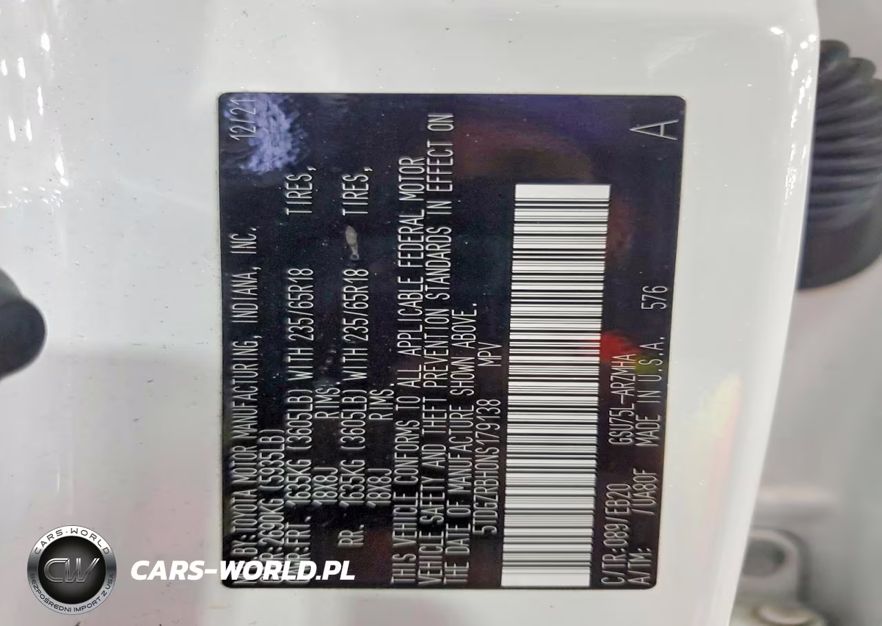 2022 Toyota Highlander Xle VIN:5TDGZRBH0NS179138 - 13