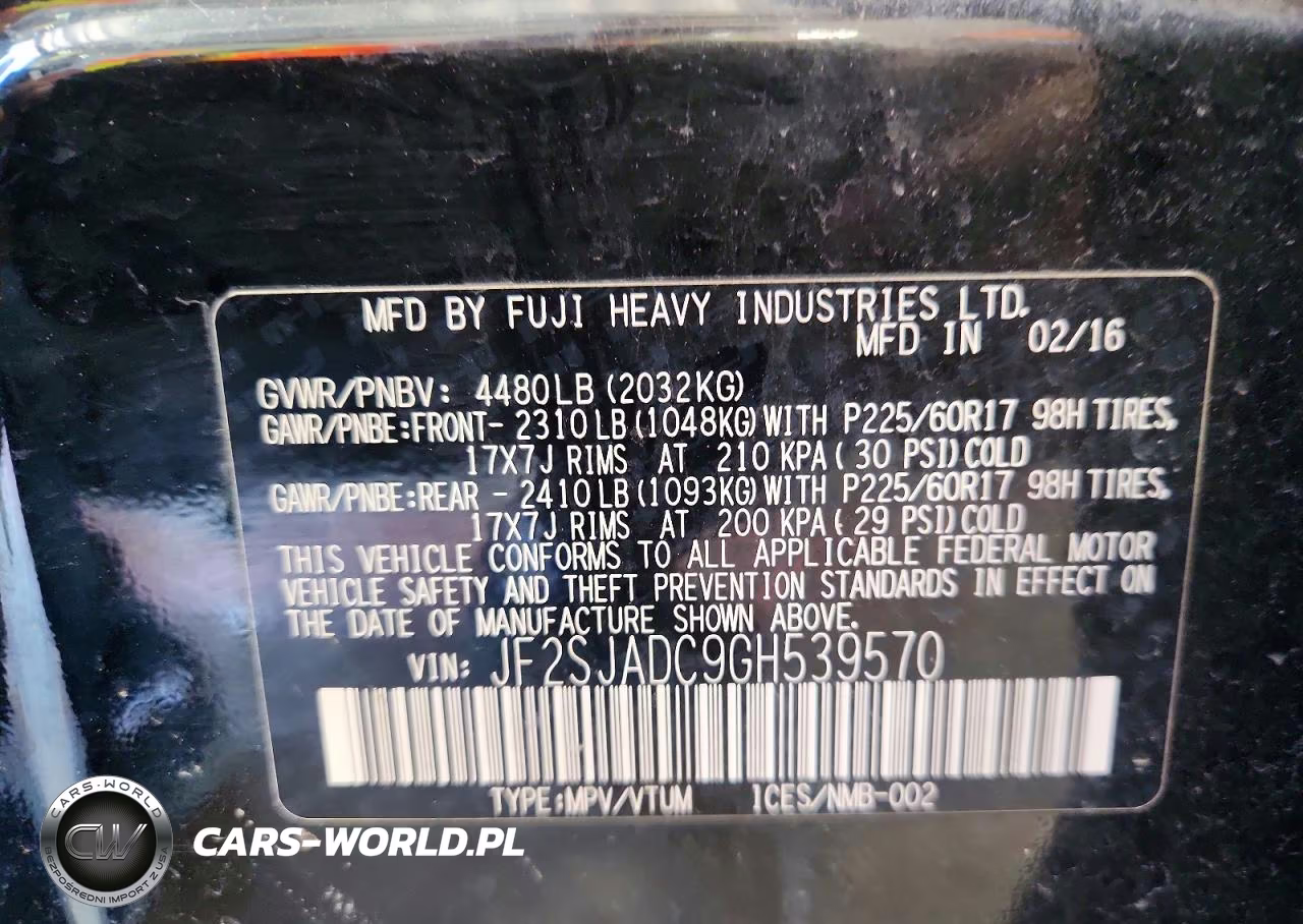 2016 Subaru Forester 2.5I Premium VIN:JF2SJADC9GH539570 - 13