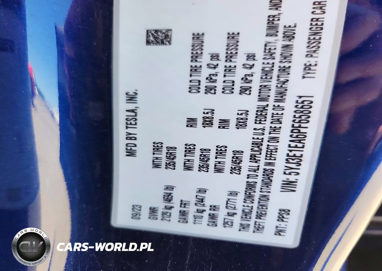 2023 Tesla Model 3 VIN:5YJ3E1EA6PF658651 - 12