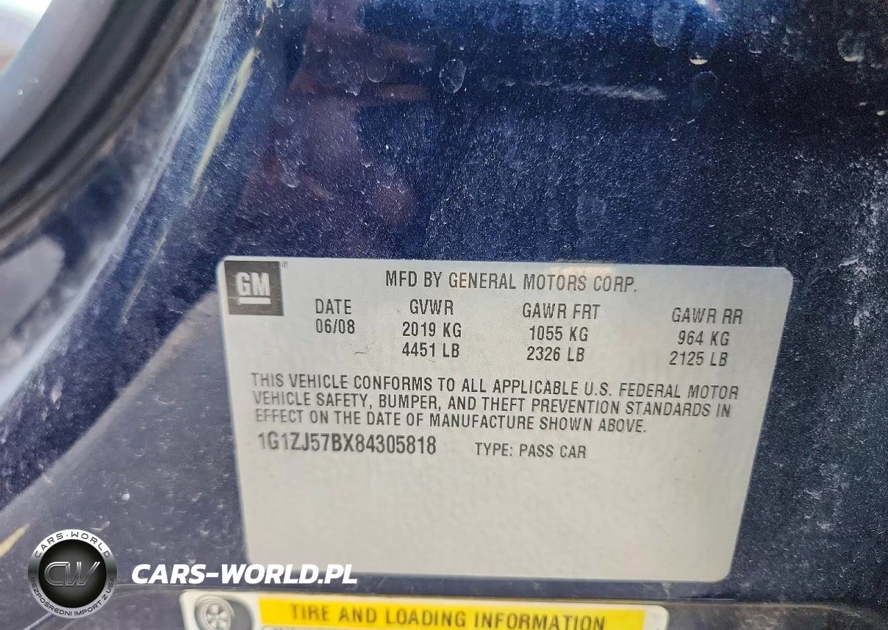 2008 Chevrolet Malibu 2Lt VIN:1G1ZJ57BX84305818 - 12