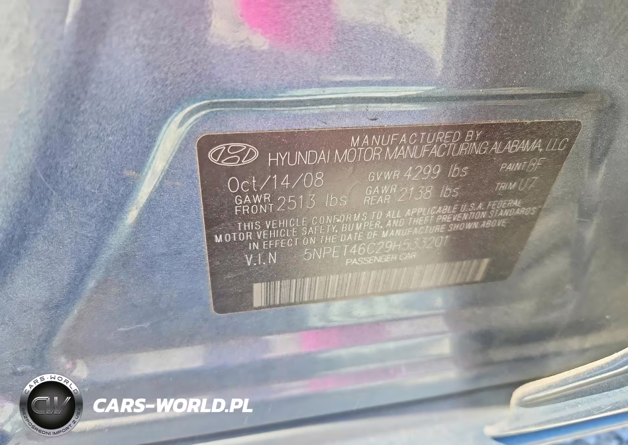 2009 Hyundai Sonata Gls VIN:5NPET46C29H533201 - 12