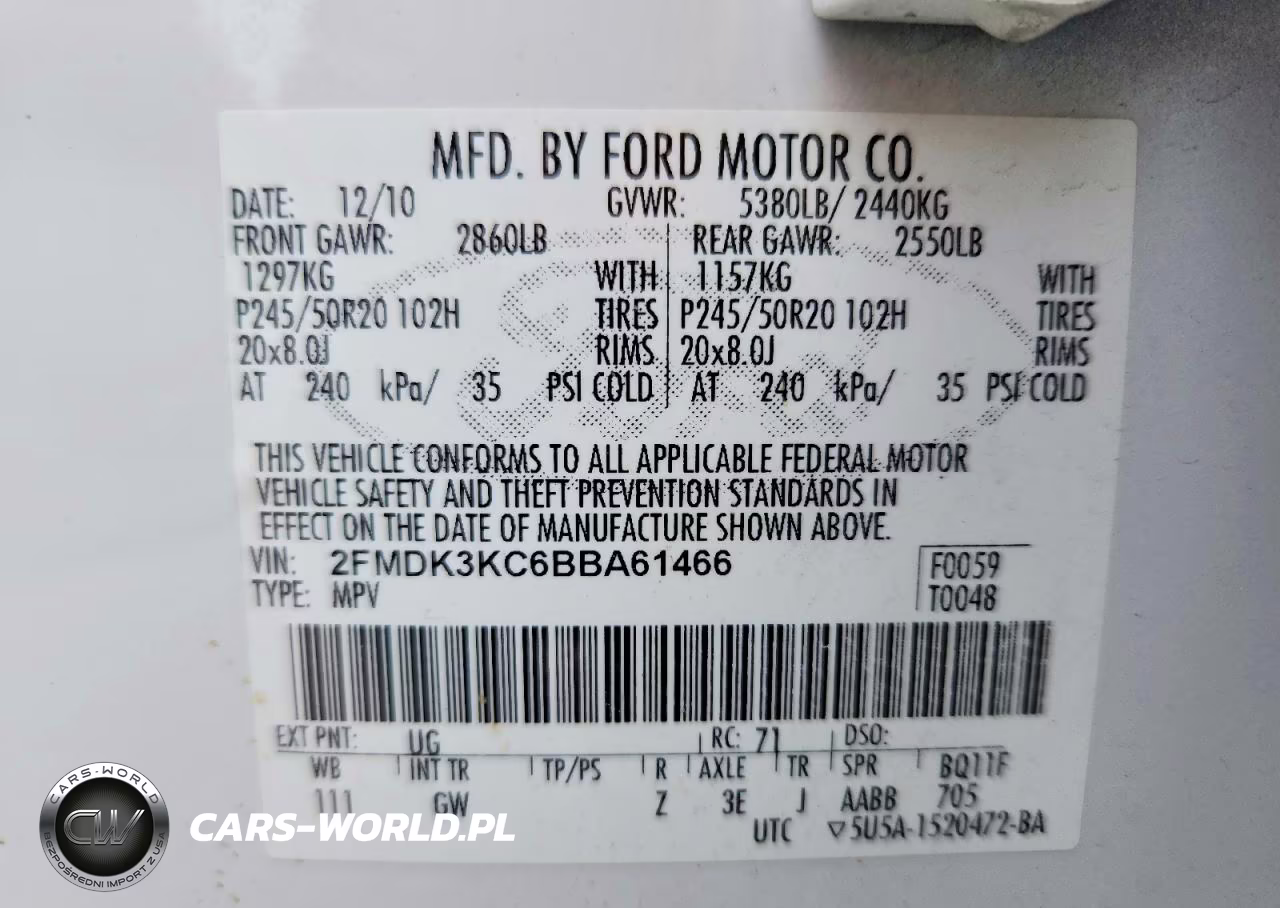 2011 Ford Edge Limited VIN:2FMDK3KC6BBA61466 - 13