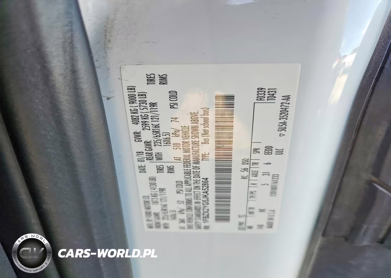 2018 Ford Transit T-350 VIN:1FBZX2YG5JKA52864 - 13