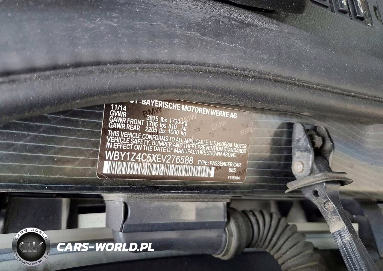 2014 BMW I3 Rex VIN:WBY1Z4C5XEV276588 - 13