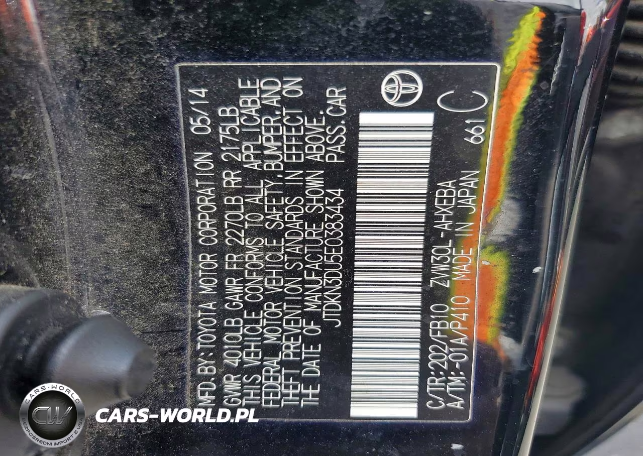 2014 Toyota Prius Two VIN:JTDKN3DU5E0383434 - 12