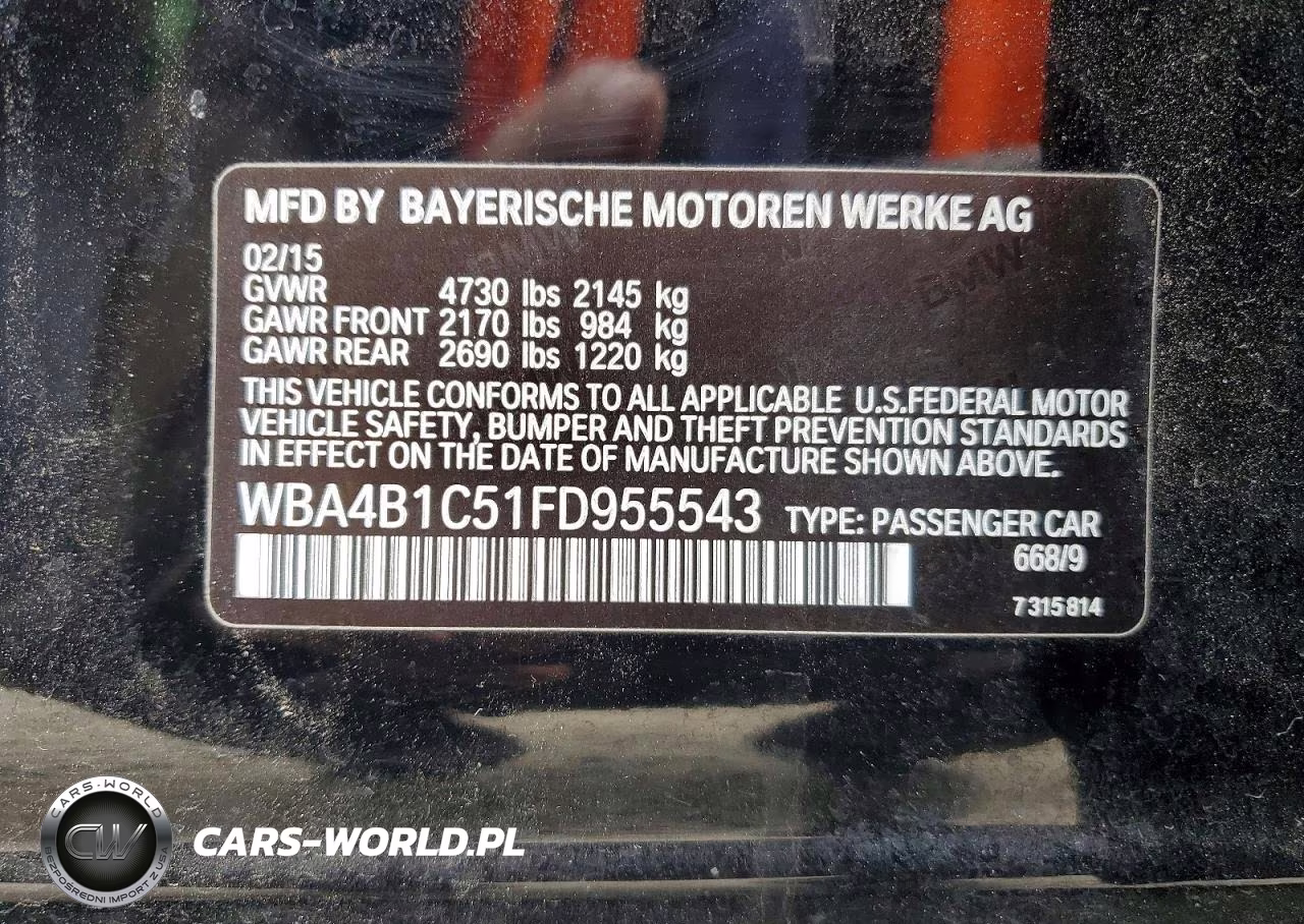 2015 BMW 435 I Gran Coupe VIN:WBA4B1C51FD955543 - 12