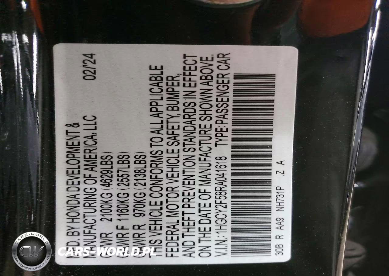 2024 Honda Accord Hybrid Sport VIN:1HGCY2F58RA041618 - 12